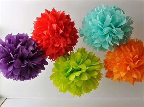 Tissue Paper Pom Poms