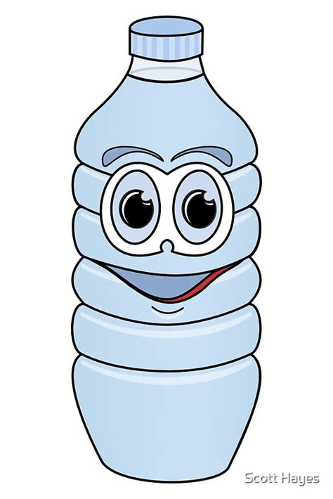 Water Bottle Cartoon Art Prints By Graphxpro Redbubble