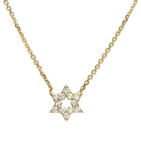 Dainity Jewish Star Pendant Diamond Jewish Star Of David Etsy