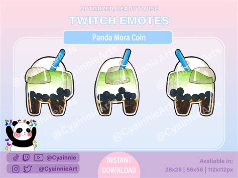 Twitch Emote Among Us Sus Boba Sub Emote Bubble Tea Emote Boba Milk Tea