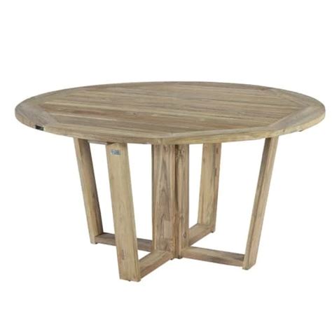 Nouveau Gecko Jardin Table Ronde En Teck Massif Recycl Cm