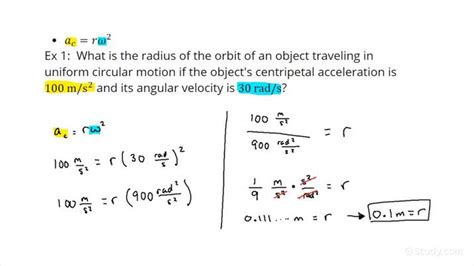 Determining The Radius Of An Orbit For An Object In Uniform Circular