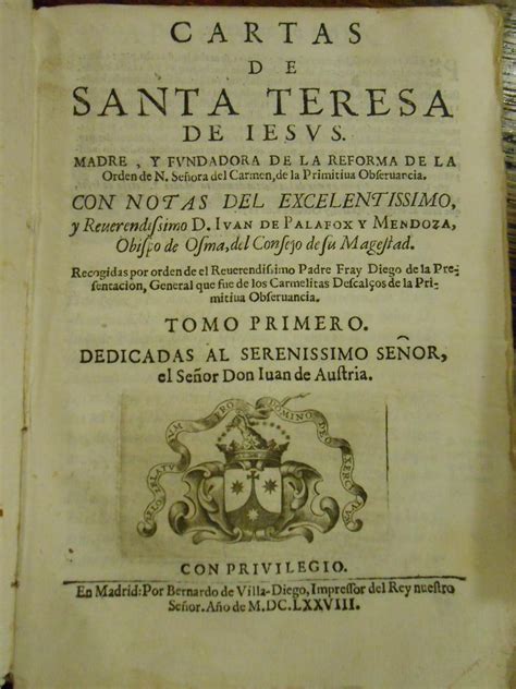 Cartas De Santa Teresa De Jesús By Santa Teresa De Jesus Llibreria