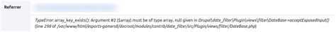 Typeerror Array Key Exists Argument Array Must Be Of Type
