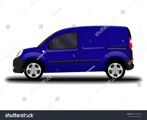 Realistic Cargo Van Side View Stock Vector Royalty Free 794620834