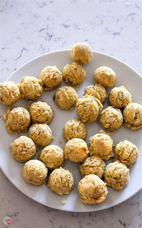 Deep Fried Cornbread Dressing Balls Leftover Stuffing Bites