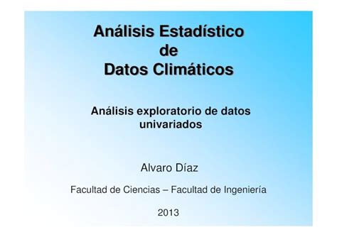 PDF Análisis Estadístico de Datos Climáticosmeteo fisica edu uy