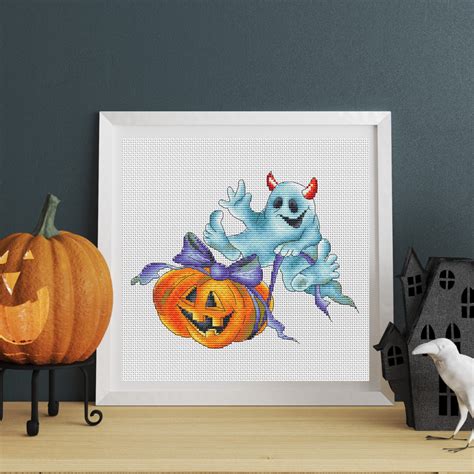 Halloween Ghost Cross Stitch Pattern Pdf Pumpkin Cross Stit Inspire