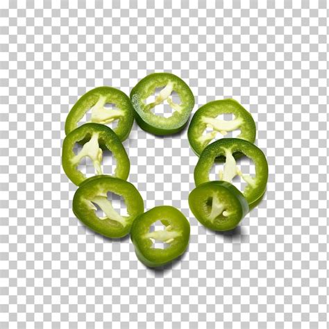 Fatias De Pimenta Verde Isoladas Em Fundo Transparente Png Psd Psd