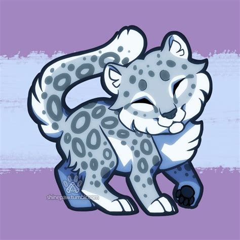 Cute Snow Leopard Drawing