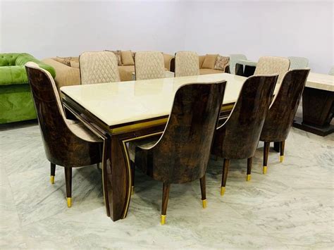 Marble Top 8 Seater Plywood Dining Table Set At Rs 233640 Set In New