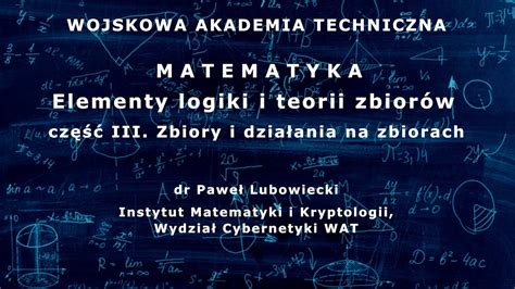 Wat Matematyka Elementy Logiki I Teorii Zbior W Cz Iii Zbiory