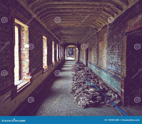 Construction at old asylum stock photo. Image of taking - 129901308