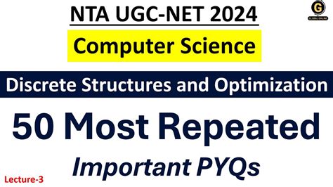 Discrete Structures Full Syllabus MCQs For June 2024 UGC NET Computer