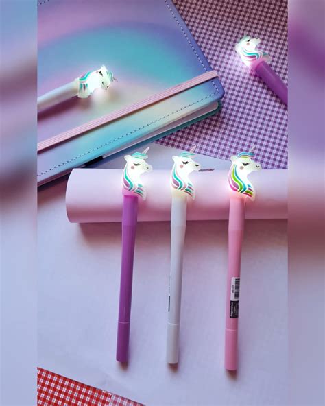 Caneta de Unicórnio Led Elo7 Produtos Especiais