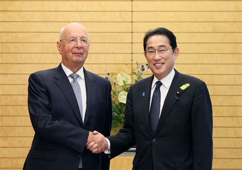 Courtesy Call From Wef Chairman Klaus Schwab The Prime Minister In