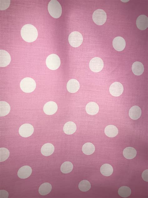 White Dots Pink Poly Cotton Sal Tex Fabrics Inc