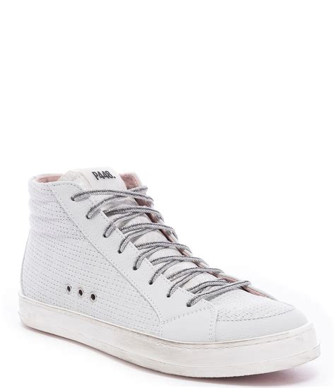 P448 Skate Flax Laser Cut Leather High Top Zip Sneakers Dillards