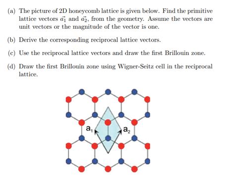 Solved A The Picture Of D Honeycomb Lattice Is Given Chegg