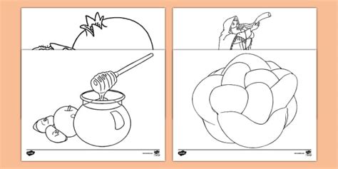 Rosh Hashanah Coloring Pages Profesor Hizo Twinkl