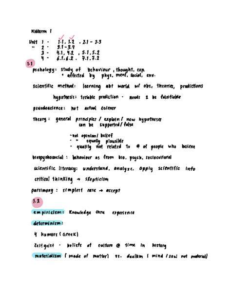 Psyc 1000 Chapter One Notes And Definitions PSYC 1000 Studocu