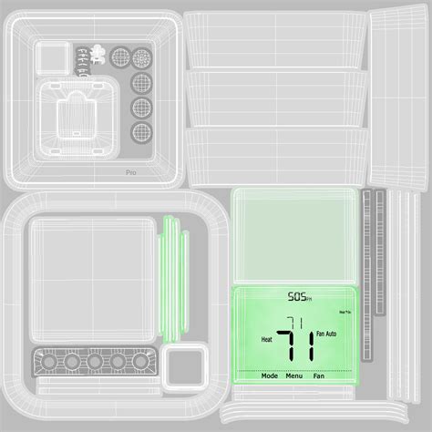 Digital Programmable Thermostat 3D Model $29 - .3ds .blend .c4d .fbx ...
