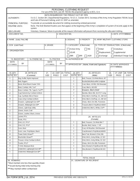 Da Form 3078 Fill Out Sign Online And Download Fillable Pdf Templateroller