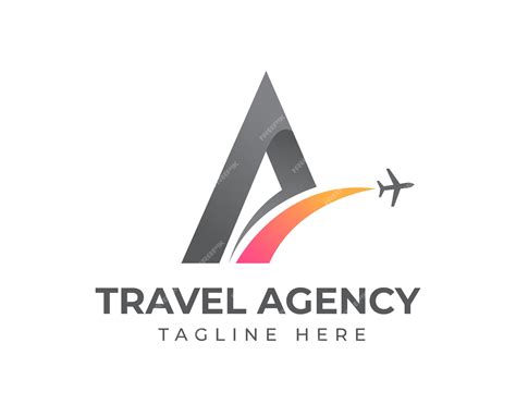 Premium Vector Letter A Travel Logo Template With Plane Symbol