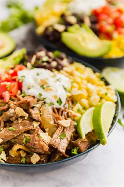 Beef Burrito Bowl Recipe Slow Cooker And Instant Pot An Easy Dinner