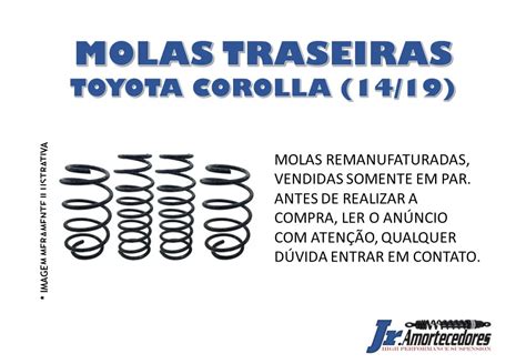 Jogo De Molas Instaladas Toyoya Corolla Jr Amortecedores