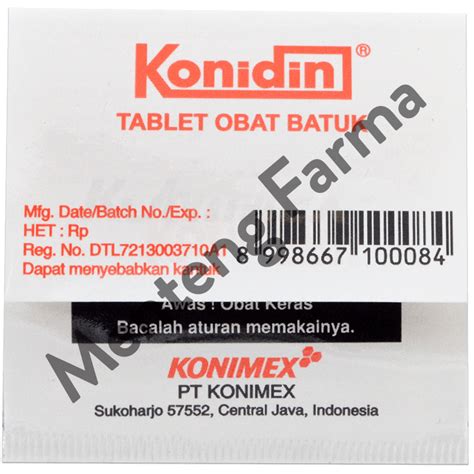 Konidin 4 Tablet Obat Batuk Kering Dan Berdahak Menteng Farma