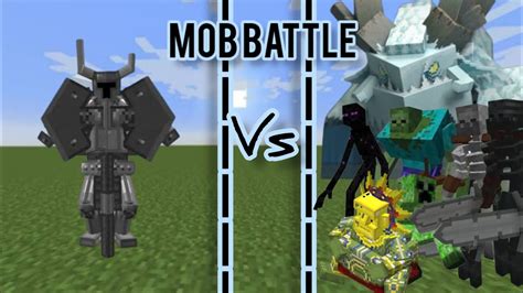 Minecraft Mob Battle Ferrous Wroughtnaut Vs All Mutant Mob And