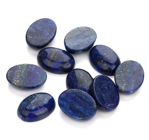 4pcs 13mmx9mm Oval Lapis Lazuli Cabochons For Blank Cab Trays Etsy