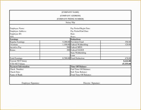 Free Check Stub Template Word Of 9 Free Check Stub Templates Free Pdf ...