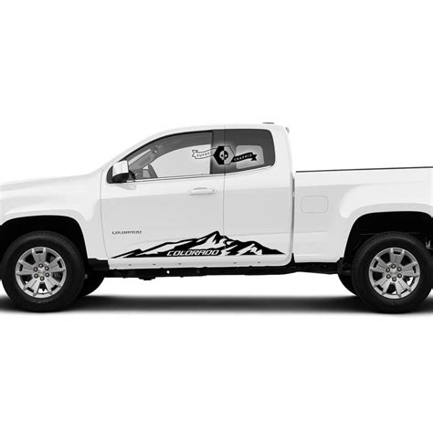 Pair Doors Mountains Vinyl Sticker Decal Graphic 2022 Chevy Colorado