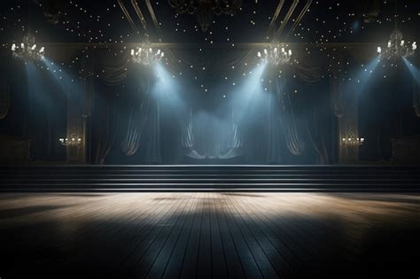 Premium Photo | Stage lights illuminating empty ballet stage