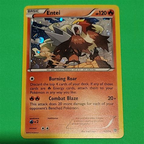 Pokemon TCG 2015 XY Ancient Origins Card Regular Rare 14 98 Entei