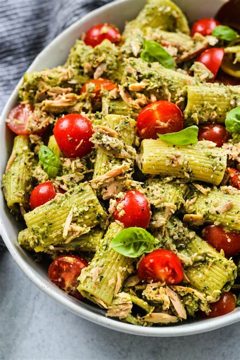 Tuna Pasta Salad With Pesto Walder Wellness Dietitian Rd