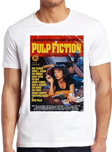 Pulp Fiction T Shirt Movie Poster Tarantino 90s Cult Film Cool Etsy Uk