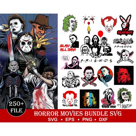 250 Horror Movie Characters Svg Bundle Freddy Svg Scream S Inspire