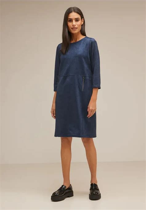 STREET ONE Robe En Velours Pour Femmes En Bleu STREET ONE