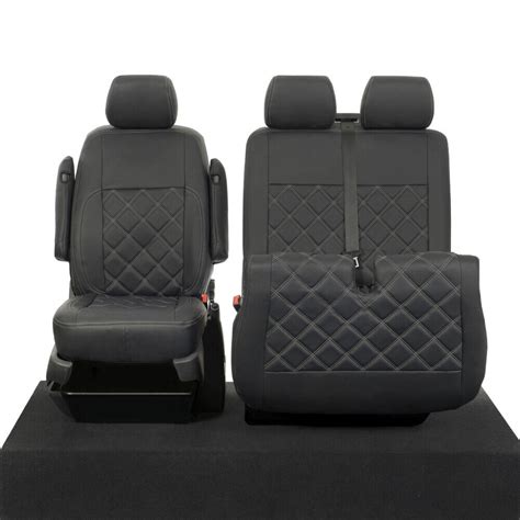 Vw Transporter T5 T26 T28 T30 T32 Tailored Leatherette Seat Covers 2003 On 209 5060274903587 Ebay