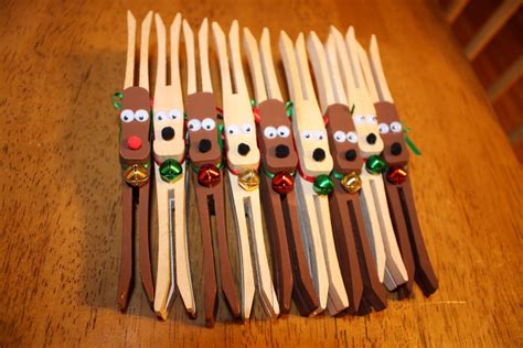 Clothespin Reindeer Ornaments Christmas Clothespins Clothes Pin