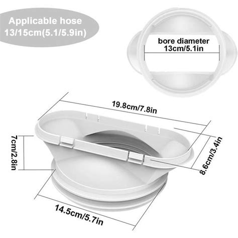 Tuyau Evacuation Climatiseur Mobile Avec Bouche Plate Connecteur Tuyau