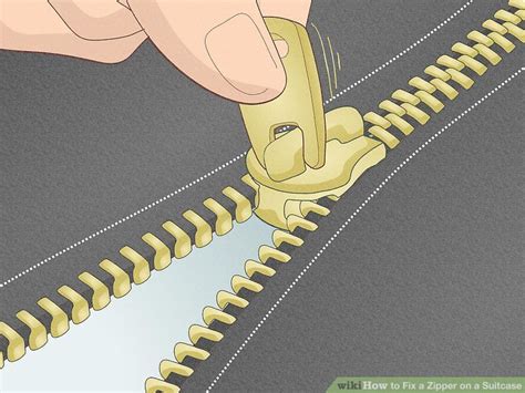 3 Simple Ways to Fix a Zipper on a Suitcase - wikiHow