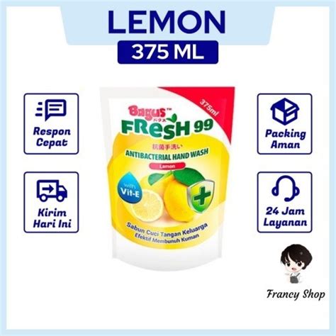 Jual Bagus Fresh Hand Wash Lemon Sabun Cuci Tangan Pouch Ml