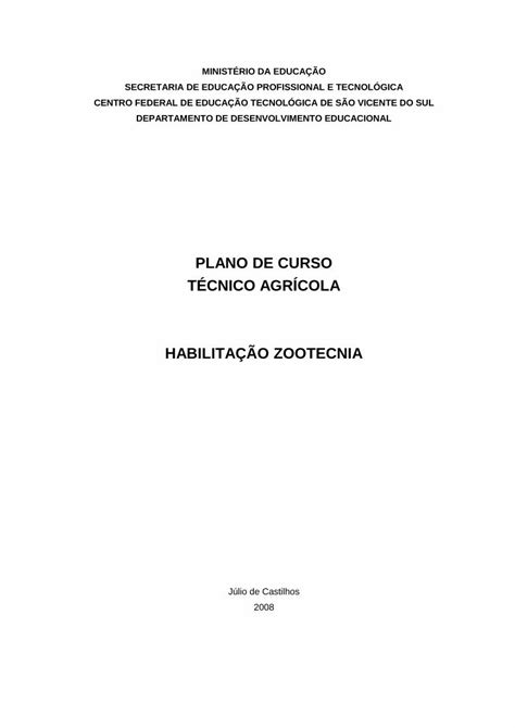 PDF PLANO DE CURSO TÉCNICO AGRÍCOLA HABILITAÇÃO jc iffarroupilha edu