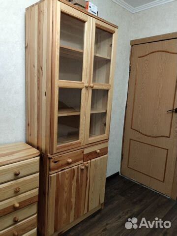 Книжный шкаф (буфет, сервант) из массива сосны купить в Электроуглях ...