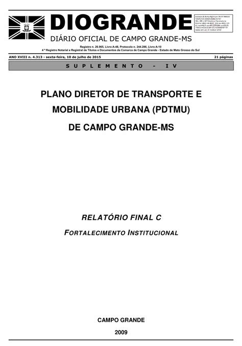 PDF DIOGRANDE PLANO DIRETOR DE TRANSPORTE E MOBILIDADE URBANA