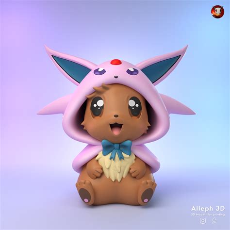 Archivo Stl Eevee Espeon Style Objeto Para Impresora D Para